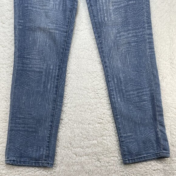 Liverpool Jeans Womens Sz 6 Blue Snake Pattern Straight Leg Mid Rise 30x27 - Picture 3 of 12